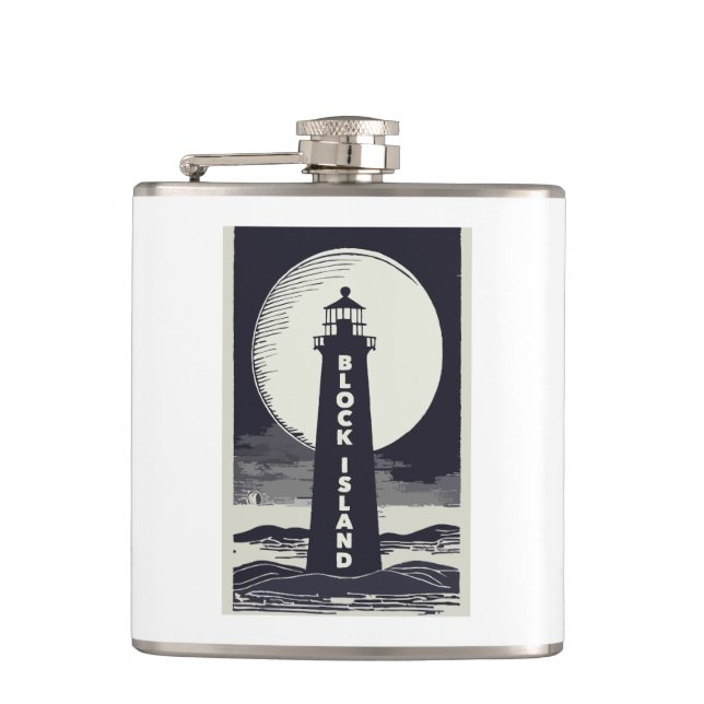 Cantil Farol da Ilha Block Rhode Island Lua (Frente)