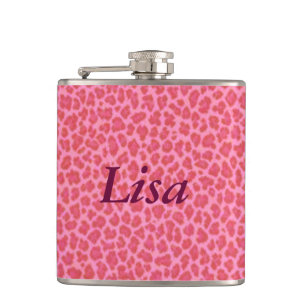 Cantil Farol de Pele-Leopardo Rosa Personalizado