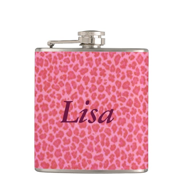 Cantil Farol de Pele-Leopardo Rosa Personalizado (Frente)