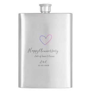 Cantil Feliz aniversário rosa azul coração nome data simp