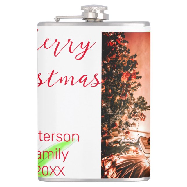 Cantil Feliz Brilho Natal adicione o nome da família de b (Frente)