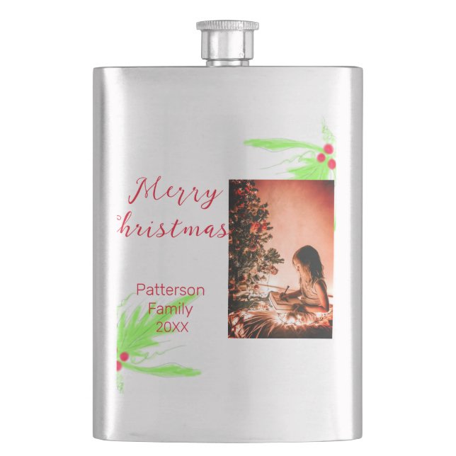 Cantil Feliz Brilho Natal adicione o nome da família de b (Frente)