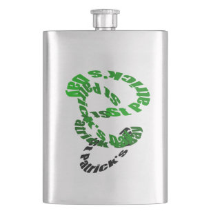 Cantil Feliz Dia de São Patrício Whirl Flask