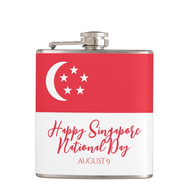 Cantil Feliz Dia Nacional de Singapura Bandeira (Frente)