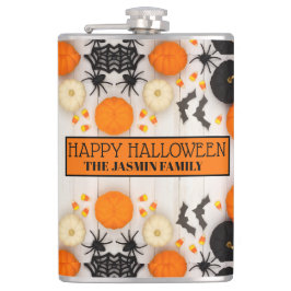 Cantil Feliz Halloween Abóbora Laranja