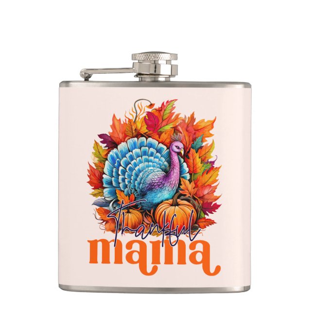Cantil Feliz Mama Turquia e Autumn Leaves Foliage (Frente)