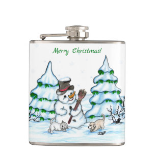 Cantil Feliz Natal! Neve com Cat e Puppy