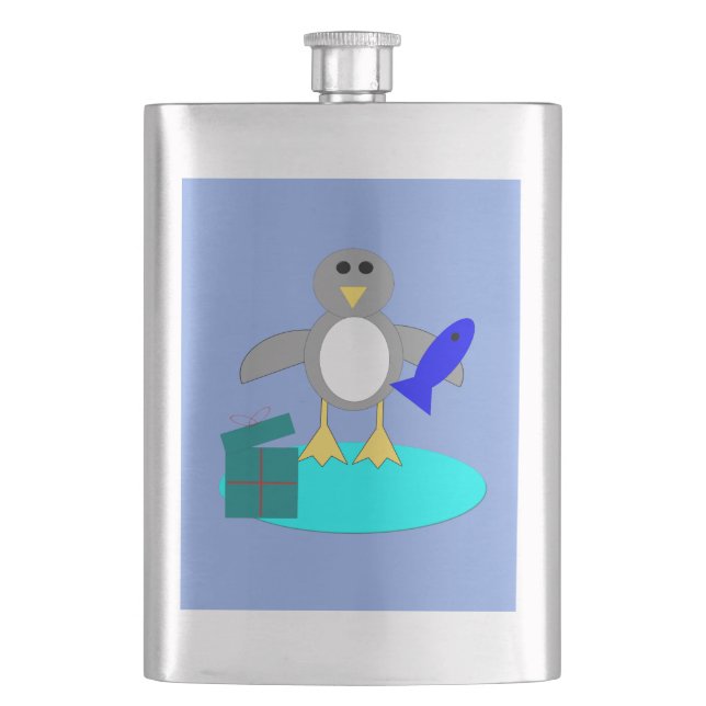 Cantil Feliz Natal Pesca Pinguins (Frente)