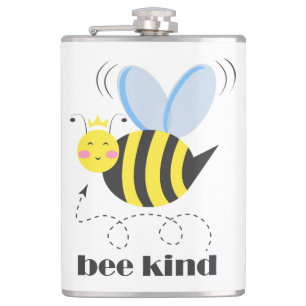 Cantil Feliz princesa de abelhas com coroa e slogan Bela