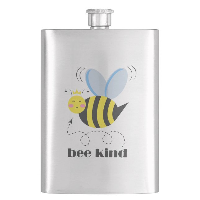 Cantil Feliz princesa de abelhas com coroa e slogan Bela (Frente)