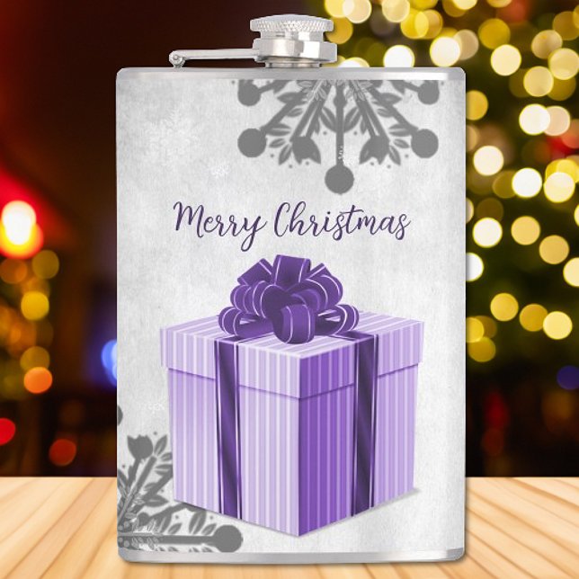 Cantil Feriado de Natal Roxo (Purple Christmas Gift Holiday Flask)