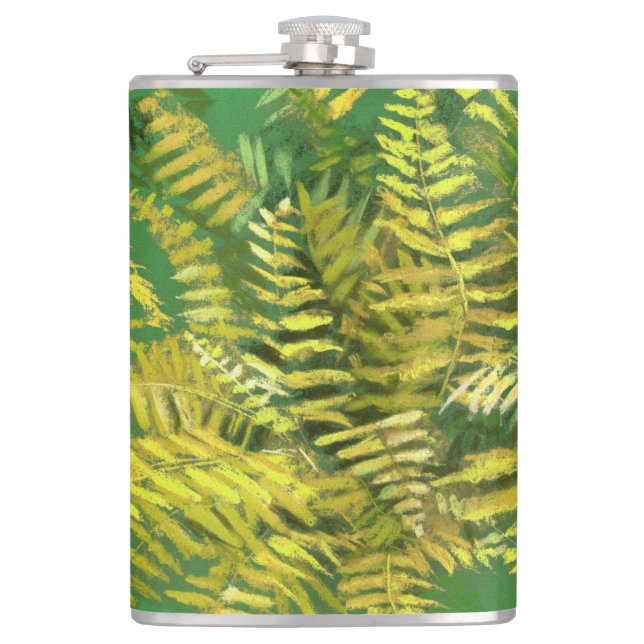 Cantil Fern, frondes, verde-verde-ouro amarelo-verde (Frente)