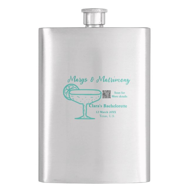 Cantil Festa de Despedida de Solteira Turquesa Margs & Ma (Frente)