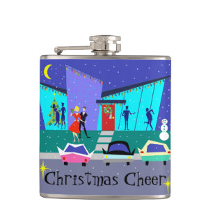 Cantil Festa de Natal do Retro Holiday Flask