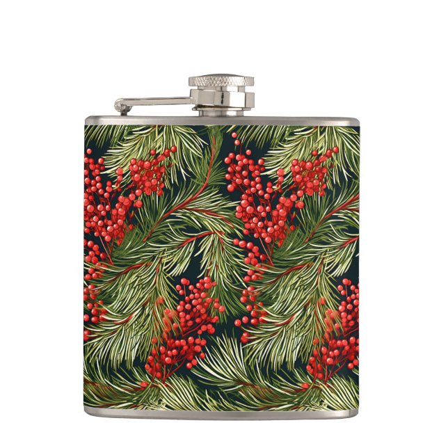 Cantil Fir Branches e Berries de Natal (Frente)