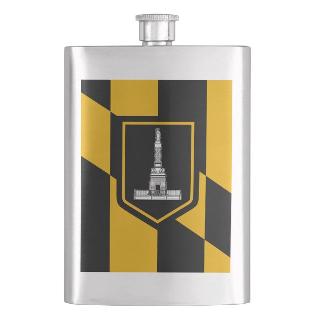 Cantil Flag of Baltimore, Maryland Hip Flask (Frente)
