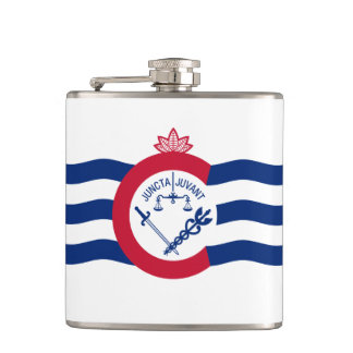 Cantil Flag of Cincinnati, Ohio Hip Flask
