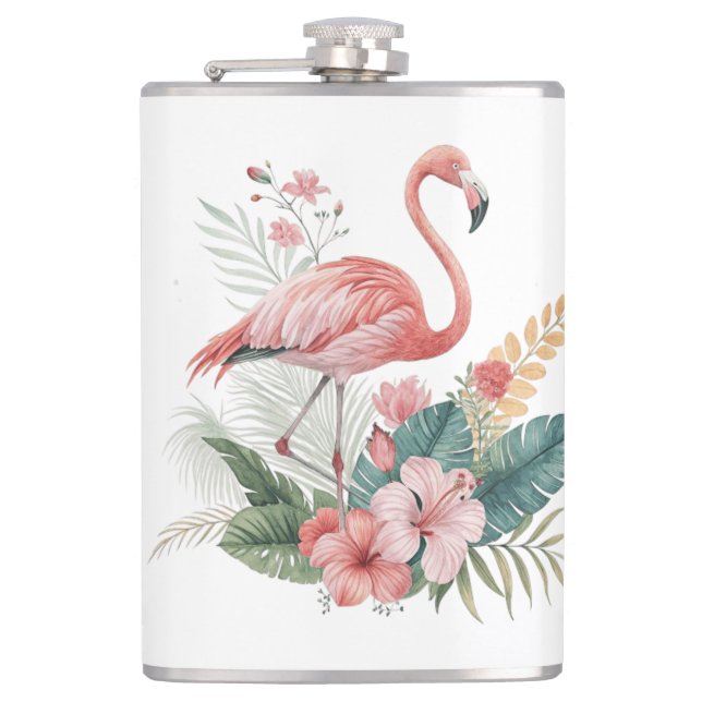 Cantil Flamingo Com Flores (Frente)