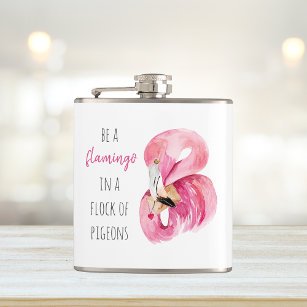 Cantil Flamingo, Cor de Água Rosa Moderna, Com Citação