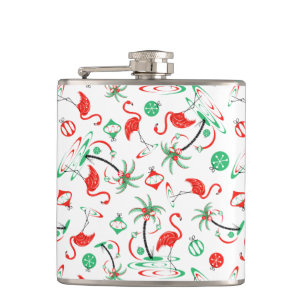 Cantil Flamingo Multi-Frasco de Natal Vermelho