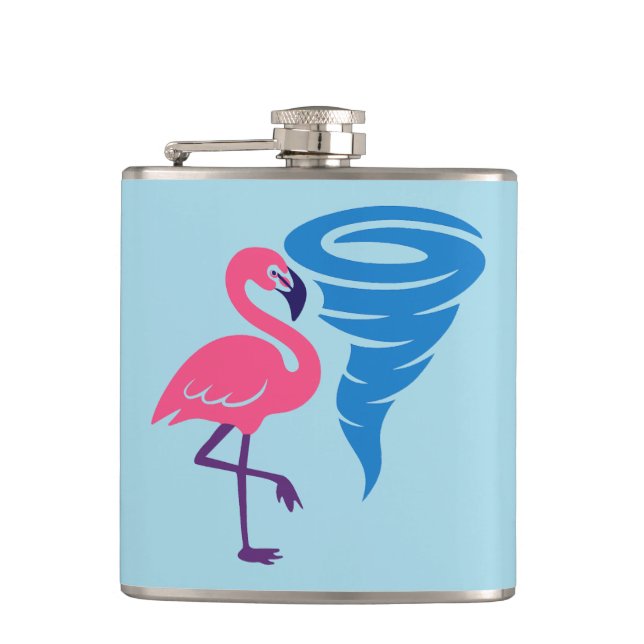 Cantil Flamingo Tornado Bold Modern Graphic Art (Frente)