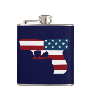 Cantil Fláscara De Arma Vermelha Branca E Azul