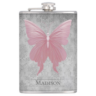 Cantil Fláscara de Borboleta Rosa