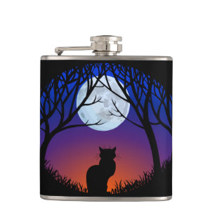 Cantil Fláscara de Cat Art Flask Personalizado Gato Floc