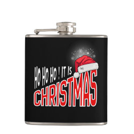 Cantil Flask 6oz : It's Christmas (black)