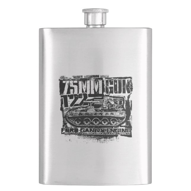 Cantil Flask Clássico T22 com arma de 75 mm (Frente)