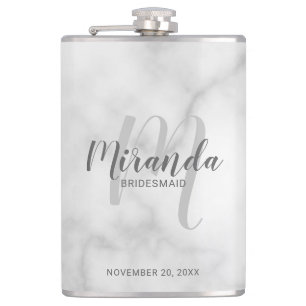 Cantil Flask de Bridesmaid Personalizado de Script Modern