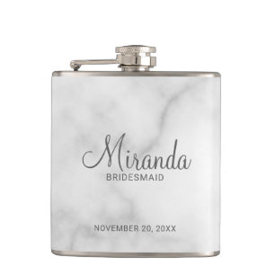 Cantil Flask de Bridesmaid Personalizado de Script Modern