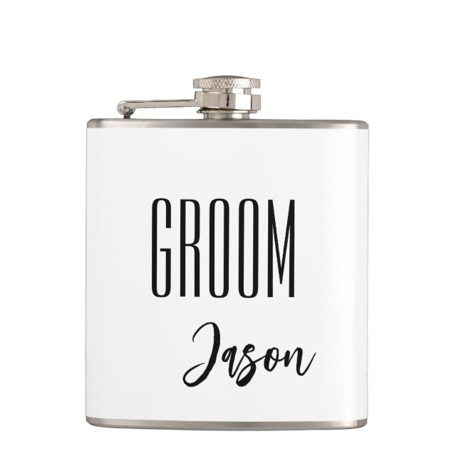 Cantil Flask de Grupo de Nomes Personalizados (Frente)