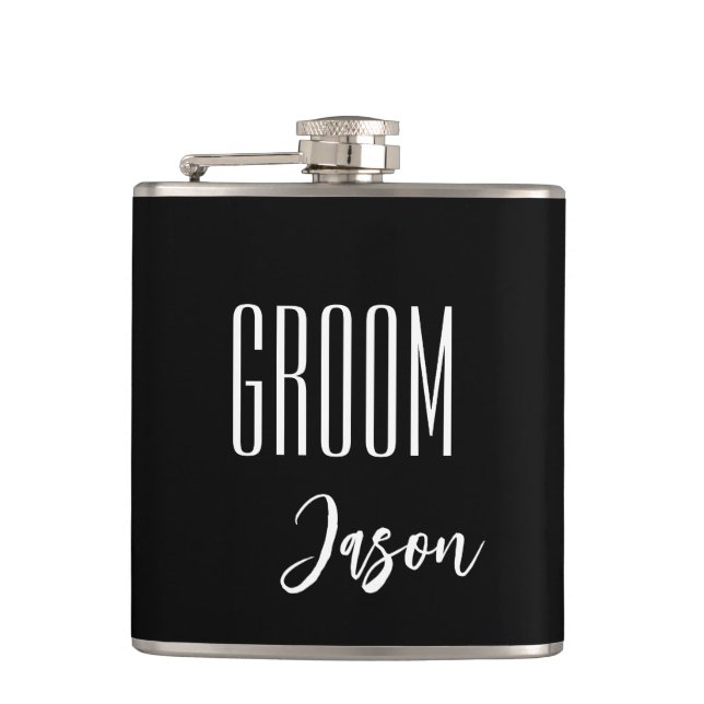 Cantil Flask de Grupo de Nomes Personalizados (Frente)