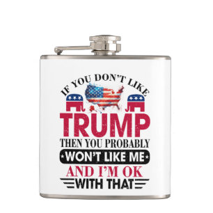 Cantil Flask Engraçado do Apoiador Trump
