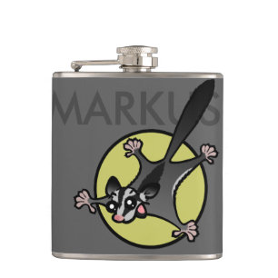 CANTIL FLASK ENVOLVIDO POR VINYL, MUNDO DE AÇÚCAR PERSO