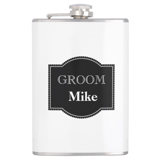 Cantil Flask-Groom De Vinilo Embalado (Frente)