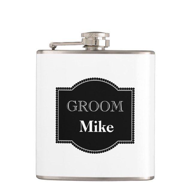 Cantil Flask-Groom De Vinilo Embalado (Frente)