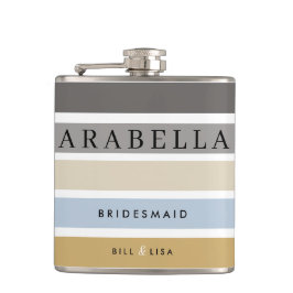 Cantil Flask Hip Personalizado Do Hamptons Bridesmaid