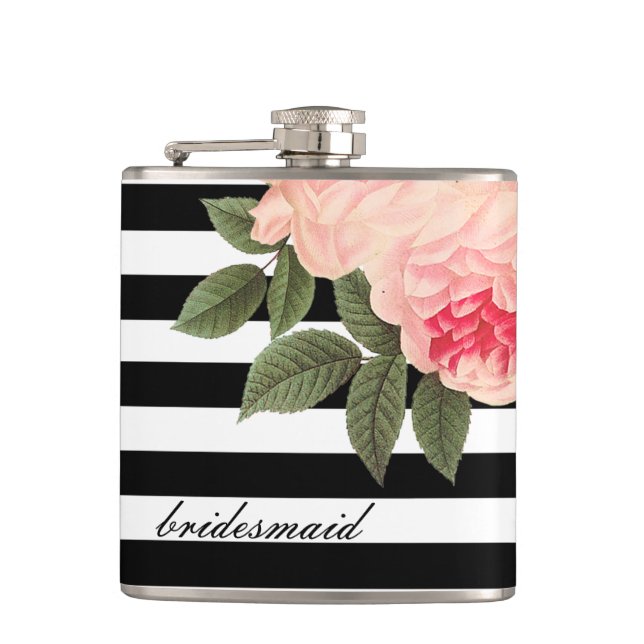 Cantil Flask Moderno e Chic Bridesmaid (Frente)