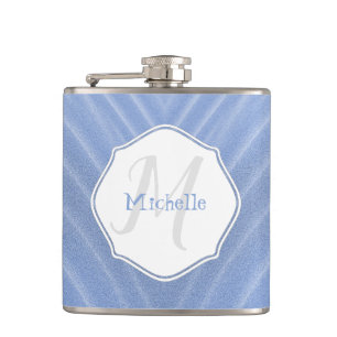 Cantil Flask Personalizado das ondulações de areia azul
