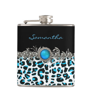 Cantil Flask Personalizado de Impressão Leopardo de Neve 