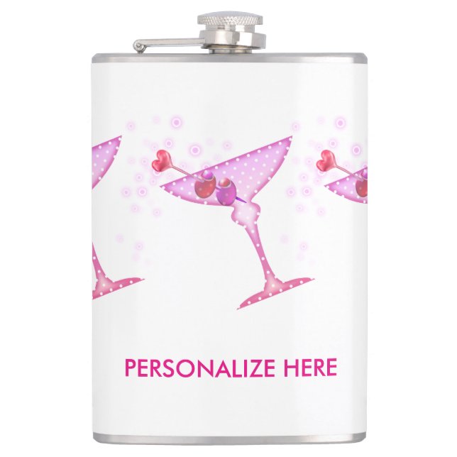 CANTIL FLASK PERSONALIZADO - PINK MARTINI (Frente)