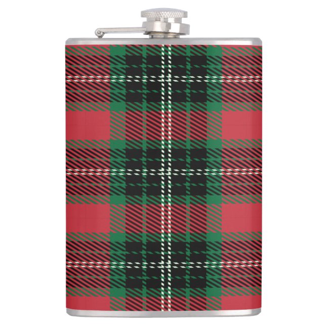 Cantil Flask Red & Green Tartan (Frente)