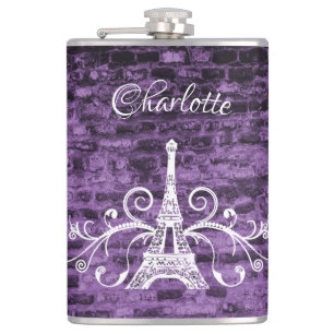 Cantil Flask Roxo Eiffel Tower