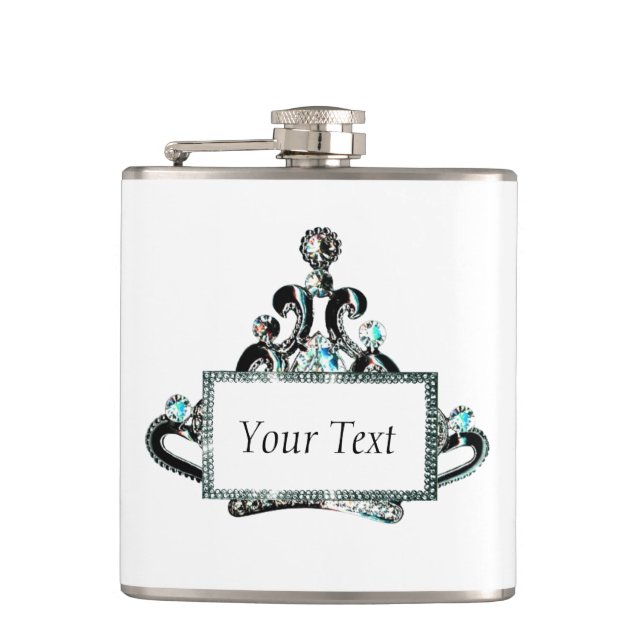 Cantil Flask "Royal Tiara" Personalizado (Frente)