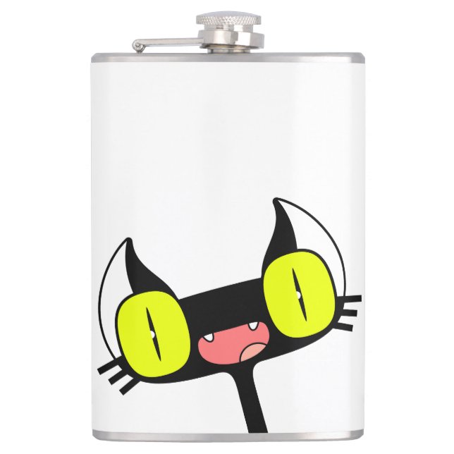 Cantil Flask with a Funny Kitten (Frente)