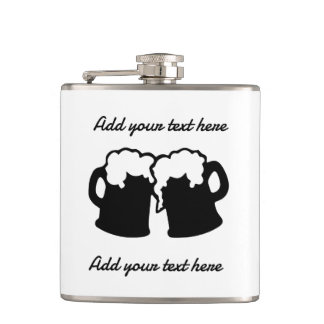 Cantil Flask with Beer Mug Design