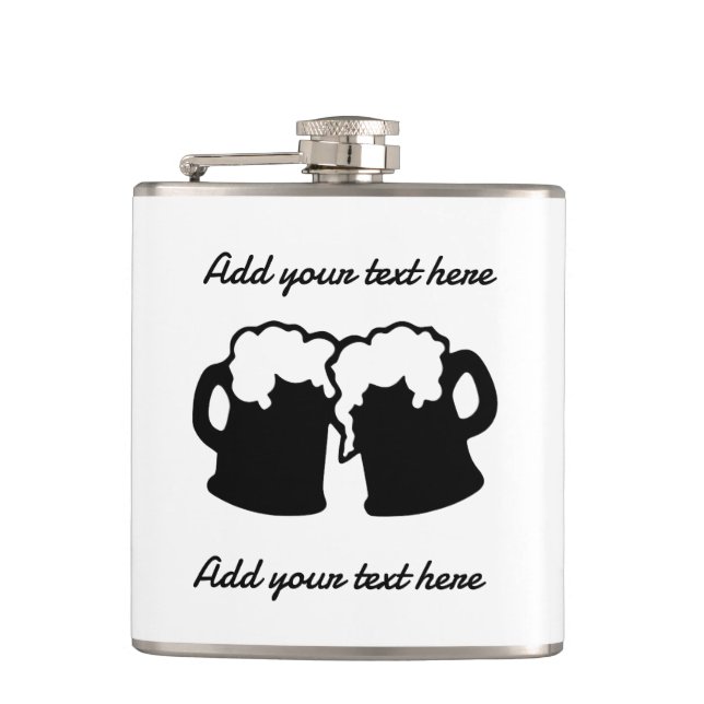 Cantil Flask with Beer Mug Design (Frente)
