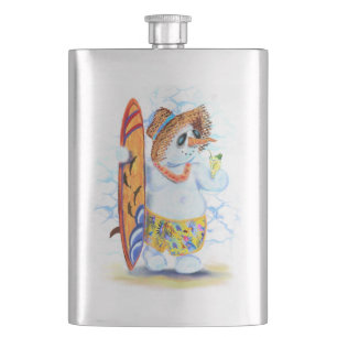 Cantil Flask with Summer Snowman Bebe Cocktail